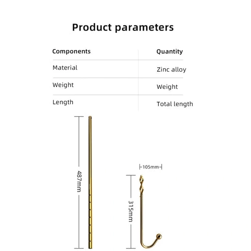 Adjustable Anal Golden LOCKINK 3867 AllNight Hook Set 1028